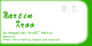 martin kroo business card